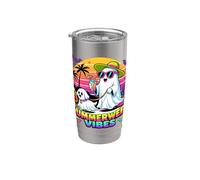 Halloween Summerweens Fantasmas divertidos paseando a un Vaso térmico de acero inoxidable de doble pared