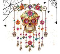 Halloween Sun Catcher - 7.87 X 15.75 inch Acrylic Skull Bat Window Decor