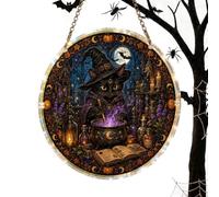 Halloween Suncatcher - Acrylic Ghost Puzzle | Window Decor | 2D Acrylic DIY Jigsaw Ornament with Sun Catching Effect for Window, Balcony, Kitchen, Bedroom, Porch & Halloween Decoration