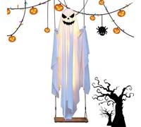 Halloween Swing Ghost | Light Up Hanging Ghost Decor | For Yard Porch