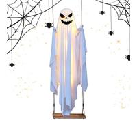 Halloween Swing Ghost - Spooky Light Up Battery Powered Reusable
