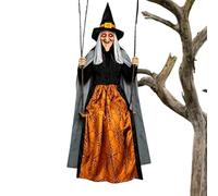 Halloween Swinging Witch - 5.91ft Spooky Scary Gothic Hangable Props