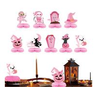 Halloween Table Centerpiece, Halloween Party Decorations, Spooky Pink Decor, Halloween Props Set, Kids Halloween Supplies, Festive Table Decorations, Halloween Table Display, Party Centerpiece Ideas,