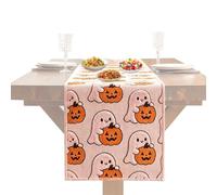 Halloween Table Runner - Non-Slip Ghost Pumpkin Tablecloth
