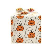 Halloween Table Runner - Non-Slip Ghost Pumpkin Tablecloth