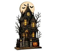 Halloween Table Sign | Haunted House Pumpkin Ghost Ornament