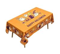 Halloween Tablecloth 137cm Ghost Pumpkin Web Washable Holiday Cover