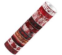 Halloween Tape Roll, Transparent Halloween Bloody Stickers, 16.4Ft Scrapbook Adhesive Decals for Cups, Computers, Walls, Paper Crafts, Packaging, Doors, Tables, Glasses, Laptops, Colo Red