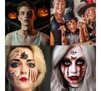 Halloween Tatuajes De Zombis, Maquillaje Para Decoraciones De Fiesta De Halloween Carnival, Body Scar Stickers Para Cosplay Zombie Cicatrices Tatuajes Pegatinas