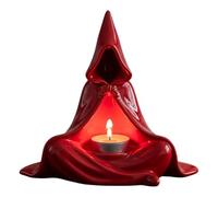 Halloween Tea Light Holders, Ghost Witch Candle Decor, Spooky Resin Candlestick Ornament, Fall Season Desktop Decoration for Living Room School Festival Family Gathering Display