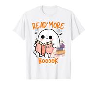 Halloween Teacher Read More Book Kawaii Ghost Halloween Camiseta