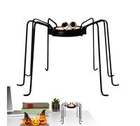 Halloween Tealight Candles Holder, Black Spider Candle Holders, 5.51x4.33 Inches Spooky Desk Decor for Indoor Outdoor Party, Fireplace, Kitchen, Bookshelf, Table, Home Halloween Decorations