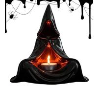 Halloween Tealight Holder, Hooded Man Candle Stand, 3.94x4.72x1.97 Inches, Creepy Decorative Accent, Spooky Atmosphere Creator, Perfect for Haunted House Coffee Table Bedroom, Counter Nightstand