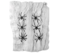 Halloween Telaraña 4 Arañas Blanco Elásticos Telaraña Disfraz