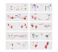 Halloween Temporary Stickers, Halloween Vampire Blood, Halloween Cosplay Makeup, Halloween Fake Blood, Makeup With Blood Pattern, Witch Makeup For Women, Halloween Make Up For Adults, Face, Arms