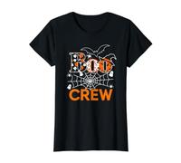 Halloween The Boo Crew - Espeluznantes arañas y murciélagos para Toda la Familia Camiseta gráfica económica, Mujer, Negro, XL