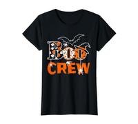Halloween The Boo Crew - Espeluznantes arañas y murciélagos para Toda la Familia Camiseta gráfica económica, Mujer, Negro, M