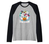 Halloween The Boo Crew Fantasmas amigables Lindos y Divertidos Camiseta Manga Raglan