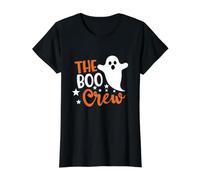 Halloween The Boo Crew - Lindo Fantasma - Familia Espeluznante a Juego Camiseta gráfica económica, Mujer, Negro, XS