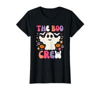 Halloween The Boo Crew - Lindo Fantasma - Familia Espeluznante a Juego Camiseta gráfica económica, Mujer, Negro, XS