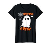 Halloween The Boo Crew - Lindo Fantasma - Familia Espeluznante a Juego Camiseta gráfica económica, Mujer, Negro, S
