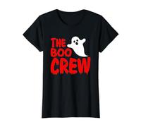 Halloween The Boo Crew - Lindo Fantasma - Familia Espeluznante a Juego Camiseta gráfica económica, Mujer, Negro, M