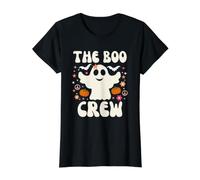 Halloween The Boo Crew - Lindo Fantasma - Familia Espeluznante a Juego Camiseta gráfica económica, Mujer, Negro, S