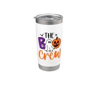 Halloween The Boo Crew, lindo fantasma y espeluznante combinación familiar Vaso térmico de acero inoxidable de doble pared
