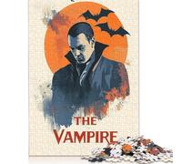 Halloween The Vampire Puzzles Imposible,desafío for Adults Entretenimiento Creativo 1000 Piezas Obra De Arte De Juego De para Adultos, Regalos A Partir De 14 Años 500pcs (52x38cm)
