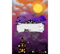 Halloween Theme and Spooky Happy Ghost Notebook: Spooky Happy Ghost and Halloween Theme 6 x 9 in, 120 pages(One page has 25 lines.) funny ... teenagers, teachers and back to school gift