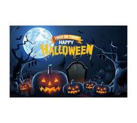 Halloween Theme Backdrop, Happy Halloween Photography Background, Festive Party Decoration Banner, Strong and Reusable Scene Setter, for Kids, Adults, Birthday Parties, Home Indoor Decor, Weddings