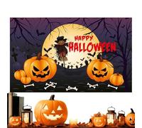 Halloween Theme Backdrop, Happy Halloween Photography Background, Spooky Party Decoration Banner for Kids, Adult, Birthday, Home, Interior, Wedding, Decor, School, Activity, Event, Haunted House