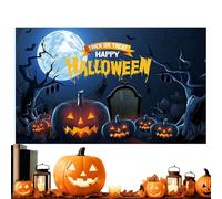 Halloween Theme Backdrop, Happy Halloween Photography Background, Spooky Party Decoration Banner for Kids, Adult, Birthday, Home, Interior, Wedding, Decor, School, Activity, Event, Haunted House