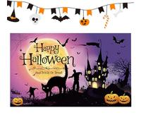 Halloween Theme Backdrop, Happy Halloween Photography Background, Spooky Party Decoration Banner for Kids, Adult, Birthday, Home, Indoor, Wedding, Decor, School, Activity, Event, Haunted House