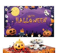 Halloween Theme Backdrop, Happy Halloween Photography Background, Spooky Party Decoration Banner for Kids, Adult, Birthday, Home, Interior, Wedding, Decor, School, Activity, Event, Haunted House
