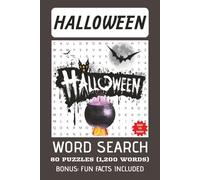 HALLOWEEN THEME WORD SEARCH PUZZLE BOOK: Word Search w/Easy to Read Print: Halloween Theme | Bonus: Fun Facts Included | Exercise for Brain | Gift for Vacation | Free Time