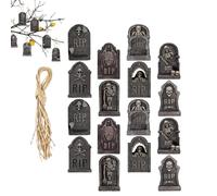 Halloween Tombstone Decor - Smooth Tombstone Halloween Pendants, Spooky Gra