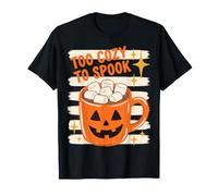 Halloween Too Cozy To Spook Retro Hot Cocoa Pumpkin Lover Camiseta