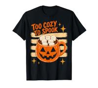 Halloween Too Cozy To Spook Retro Hot Cocoa Pumpkin Lover Camiseta