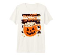 Halloween Too Cozy To Spook Retro Hot Cocoa Pumpkin Lover Camiseta Premium