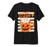 Halloween Too Cozy To Spook Retro Hot Cocoa Pumpkin Lover Camiseta Premium