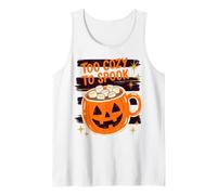 Halloween Too Cozy To Spook Retro Hot Cocoa Pumpkin Lover Camiseta sin Mangas