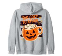 Halloween Too Cozy To Spook Retro Hot Cocoa Pumpkin Lover Sudadera con Capucha