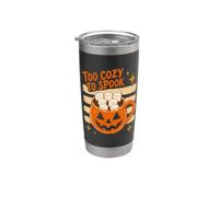 Halloween Too Cozy To Spook Retro Hot Cocoa Pumpkin Lover Vaso térmico de acero inoxidable de doble pared
