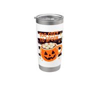 Halloween Too Cozy To Spook Retro Hot Cocoa Pumpkin Lover Vaso térmico de acero inoxidable de doble pared