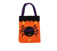 Halloween Tote Bag Reusable Handbag Durable Non Woven Fabric With Handles For Trick Or Treat Party Supplies Candy Bags Goodie Bags (Spider)