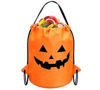 Halloween Treat Bag - 35x20cm 13.77x7.87in 3D Pumpkin Candy Tote with Carry