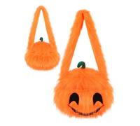 Halloween Treat Bags Cute Reusable - - - Pumpkin Shaped Tote with Handle |