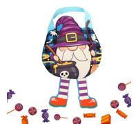 Halloween Treat Bags, Reusable Tricks or Treats Bag, 11.42x7.87 Inches Non Woven Fabric Snack Tote for Toy, Candy, Event Organizers, Haunted House, Retail Store, School Parties