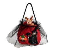 Halloween Treat Bags, Witch Pumpkin Candy Pouches, Mesh Goodie Handle Bags | Halloween Treat Bags, Pumpkin Witch Candy Pouches, Nonwoven Mesh Design, Handle Carrying Bags, for Neighborhood Events